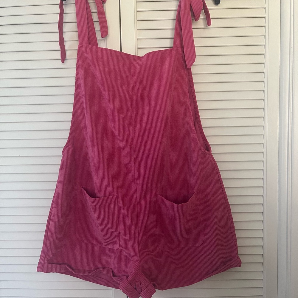 SHEIN Vibrant Pink Corduroy Garment